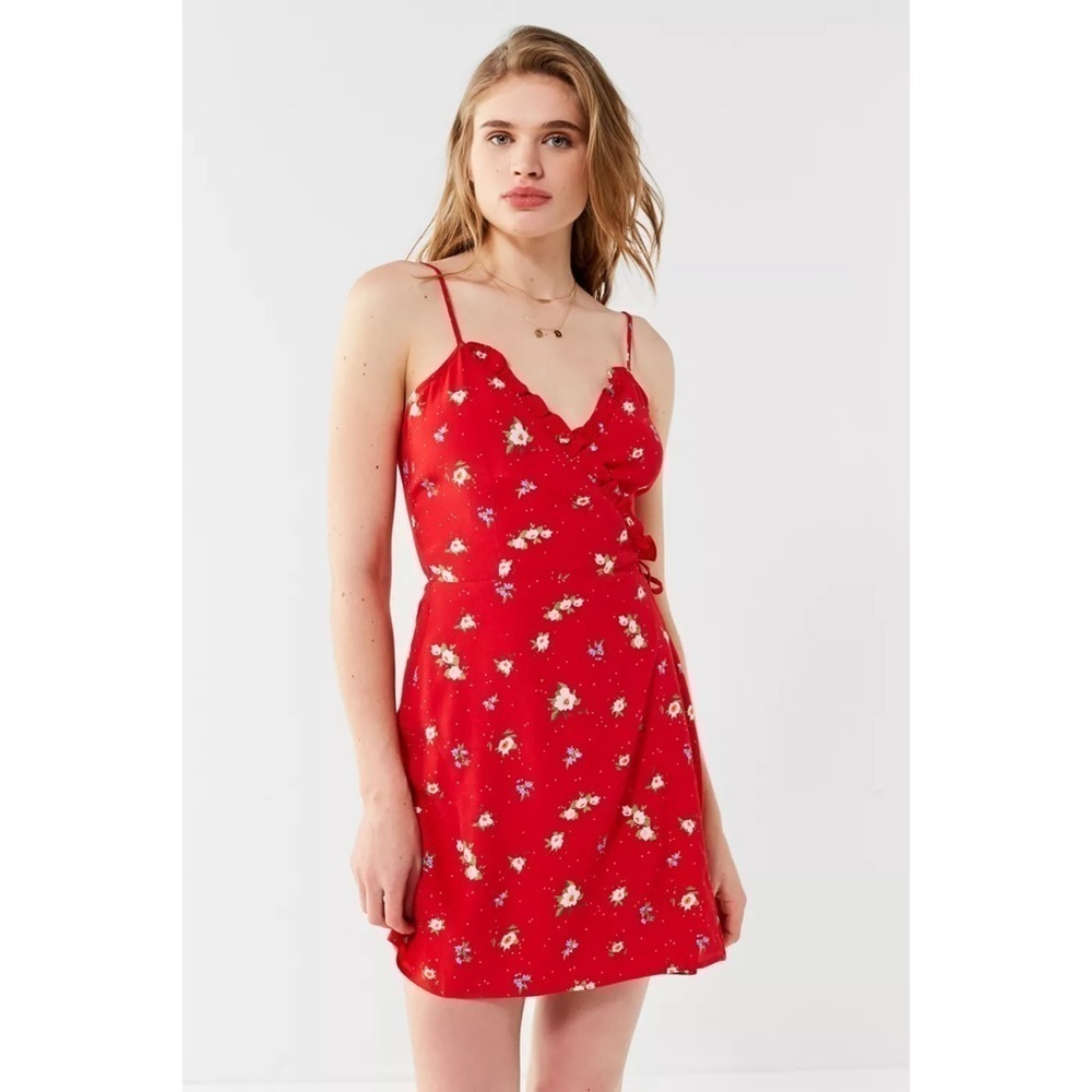 UO x Wrangler Delilah Ruffle Wrap Dress